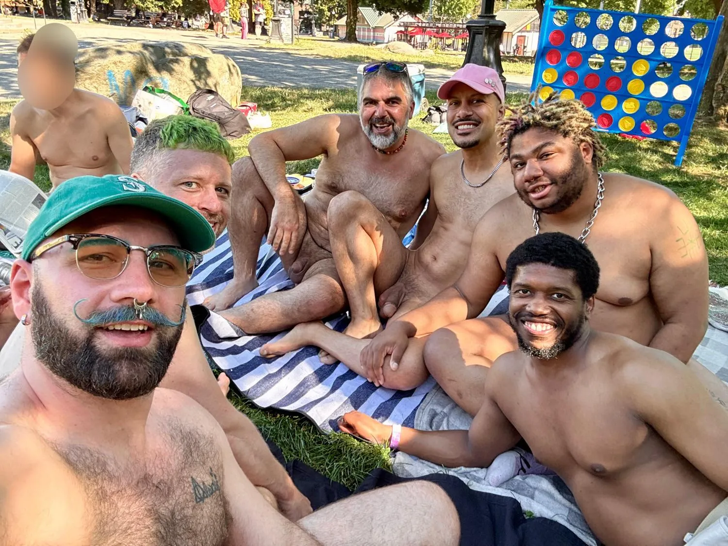 Our first picnic since our country began enforcing mandatory nudity. It isn’t that bad when it’s sunny out