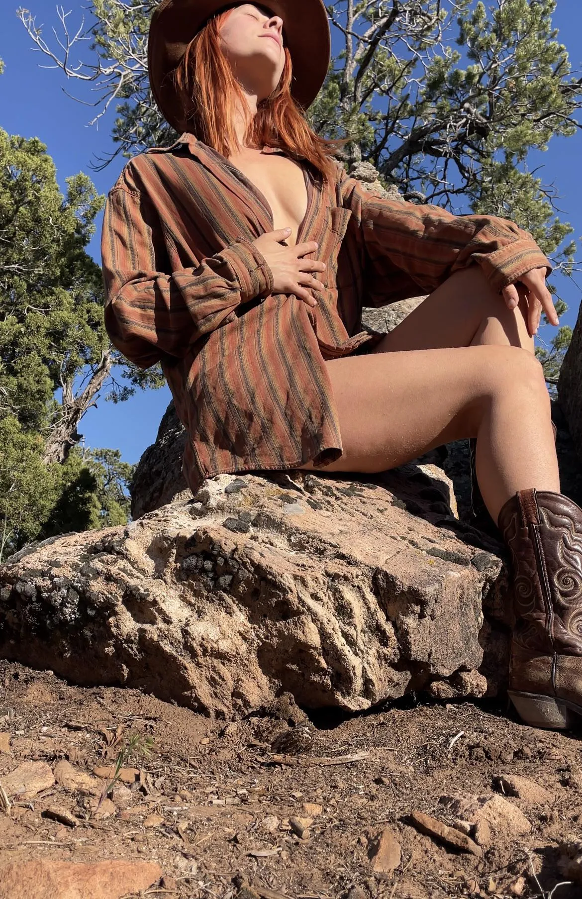 perfect flannel weather at the new camp spot 🌲