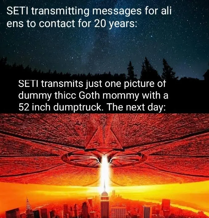 SETI= Search fr Extraterrestrial Intelligence