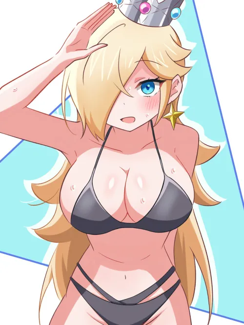 Summer with black bikini Rosalina 🐬