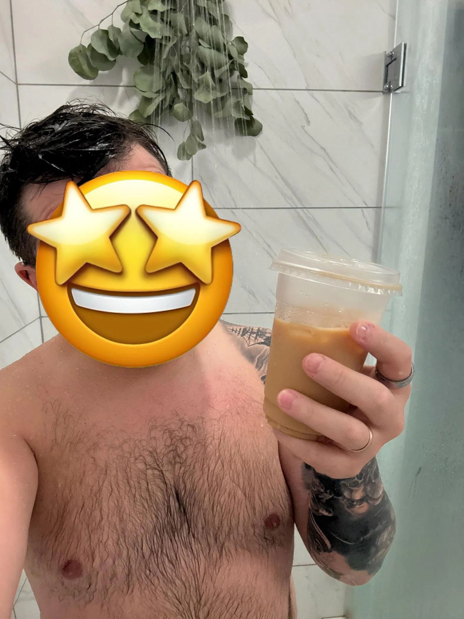 The liberal special (iced vanilla latte with oat)