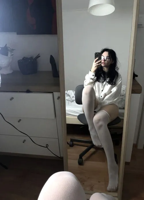 White stockings always look so beautiful