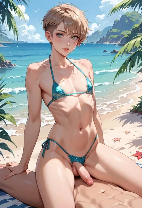 A tropical beach and a hard cock in the ass - what would I want more?