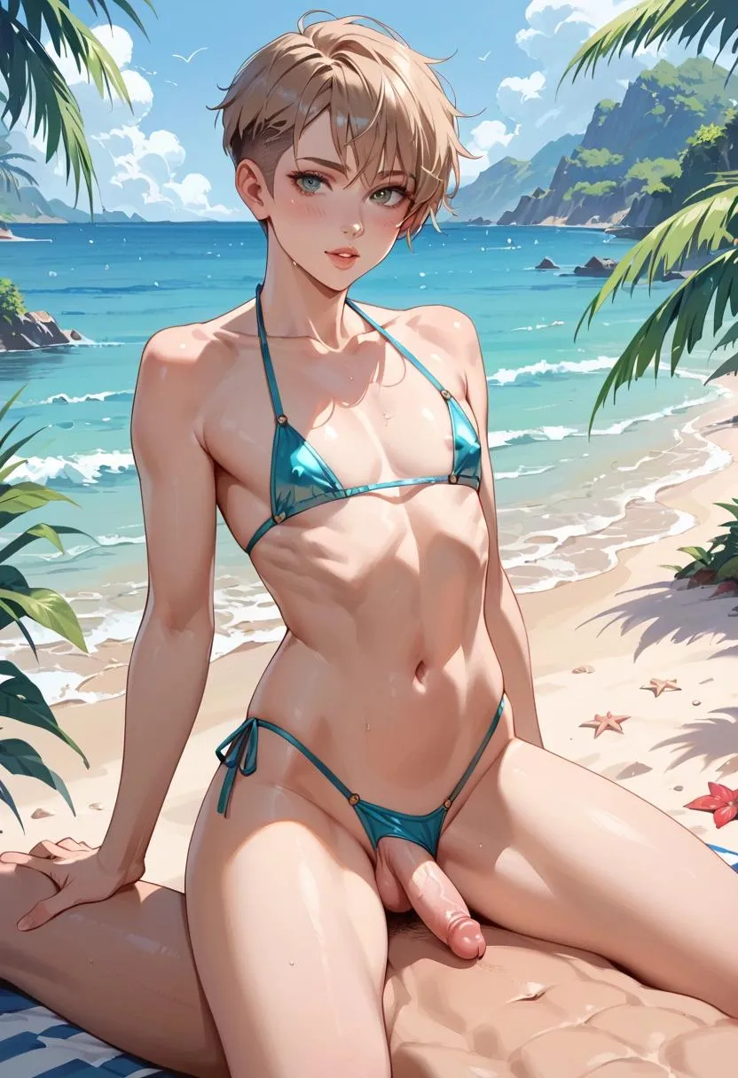 A tropical beach and a hard cock in the ass - what would I want more?