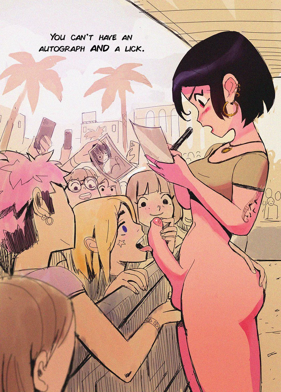 An autograph and a lick