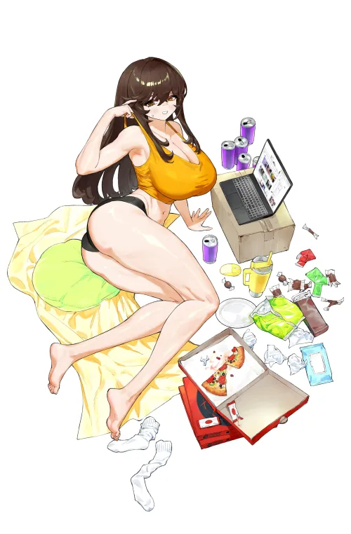 At home on a hot day