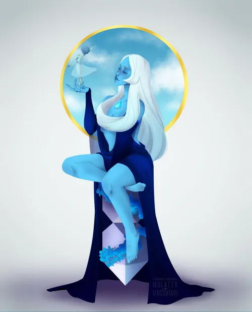 Blue diamond and her pearl (not that bad just posting here as I'm not sure the main sub would allow it) (by mulattomacchiato)