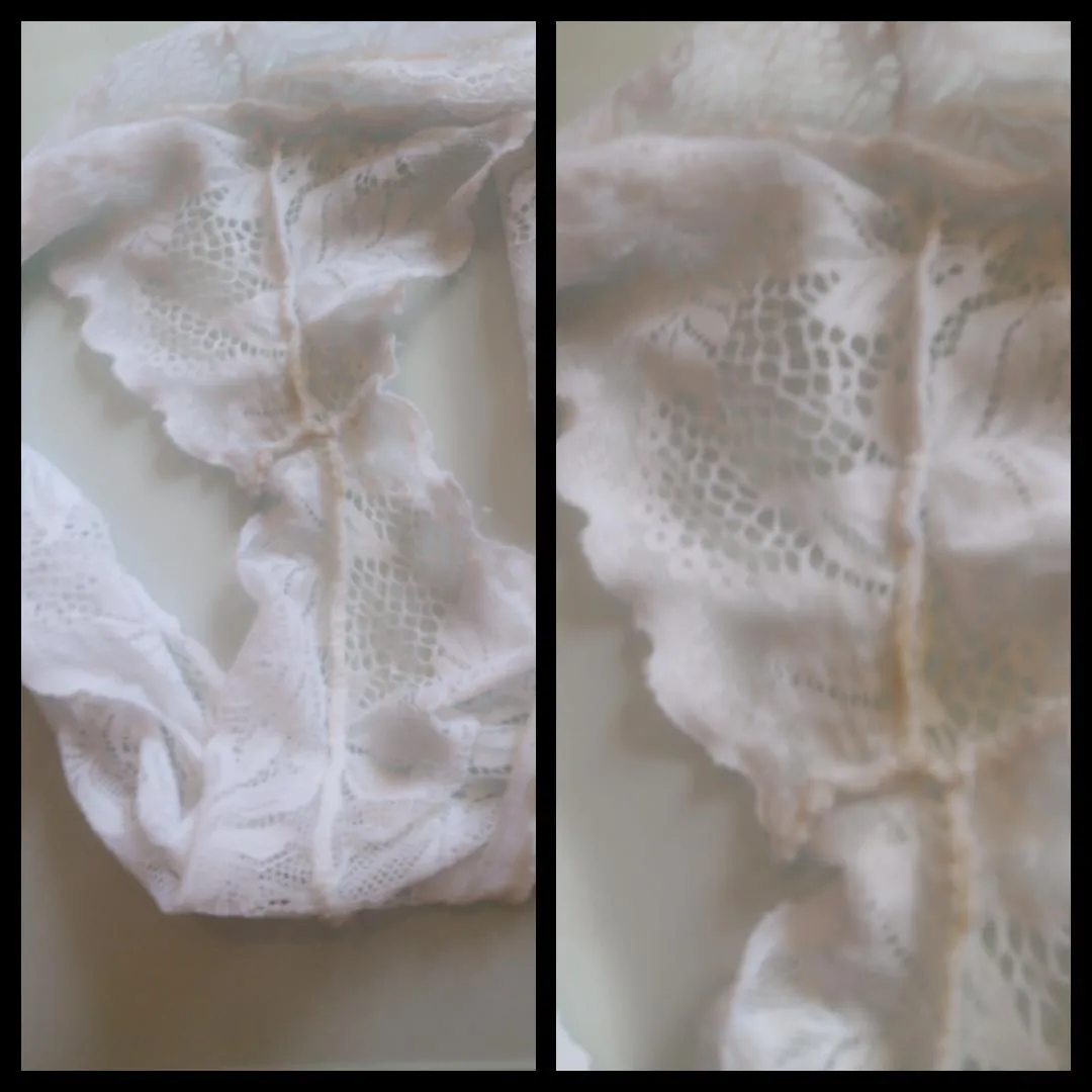 Last night's virgin white panties, stained and super strong smell 😈 xxx (UK)