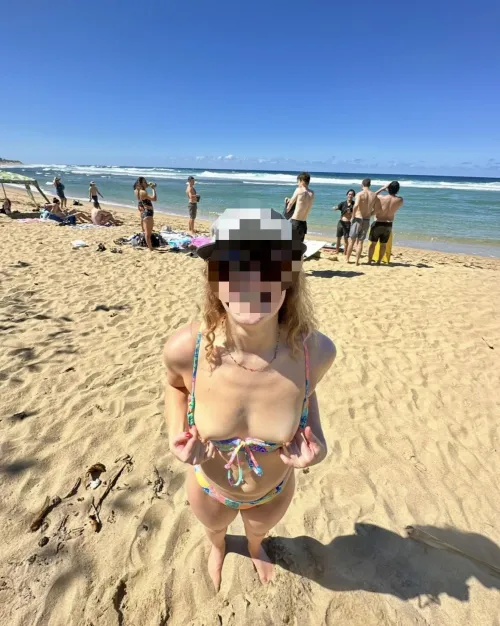 Letting them out at the beach