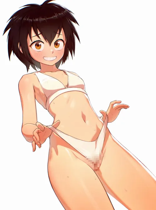 Peni trying on her new swimsuit~