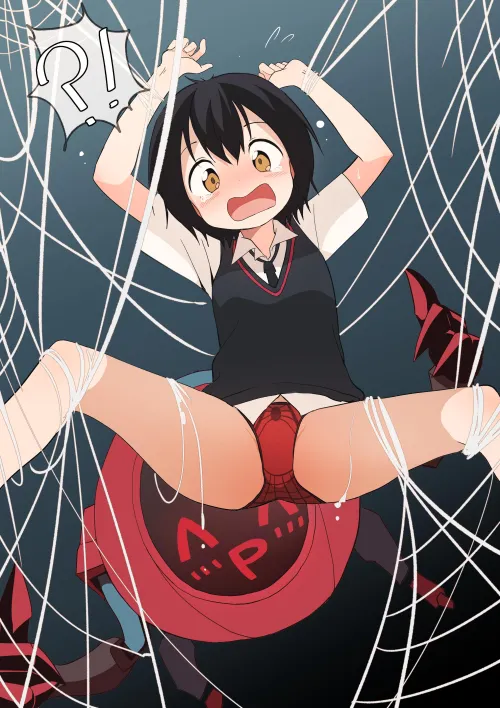 Red spider pantie flash!!