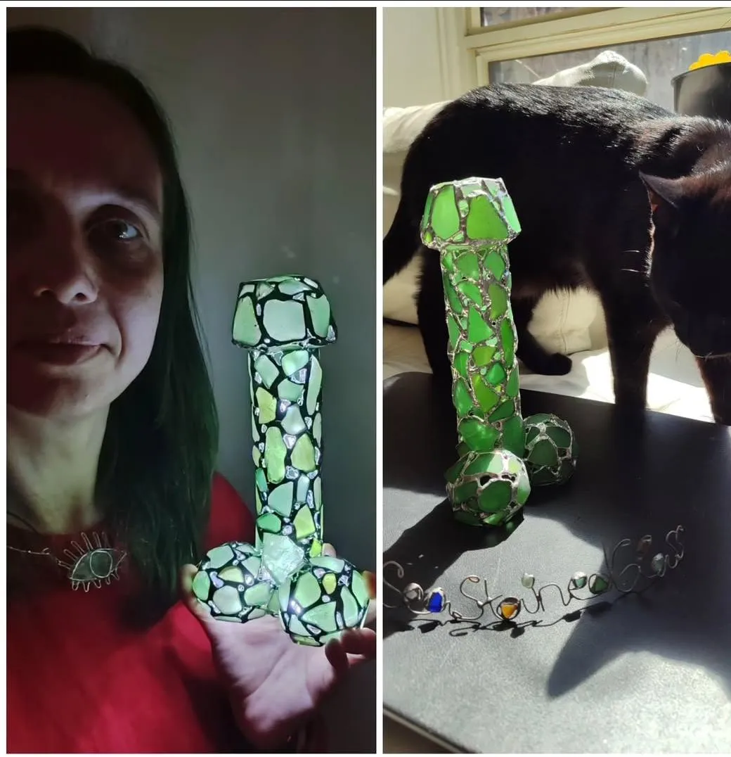 Romantic boudoir night light. Shop SeaStainedGlass