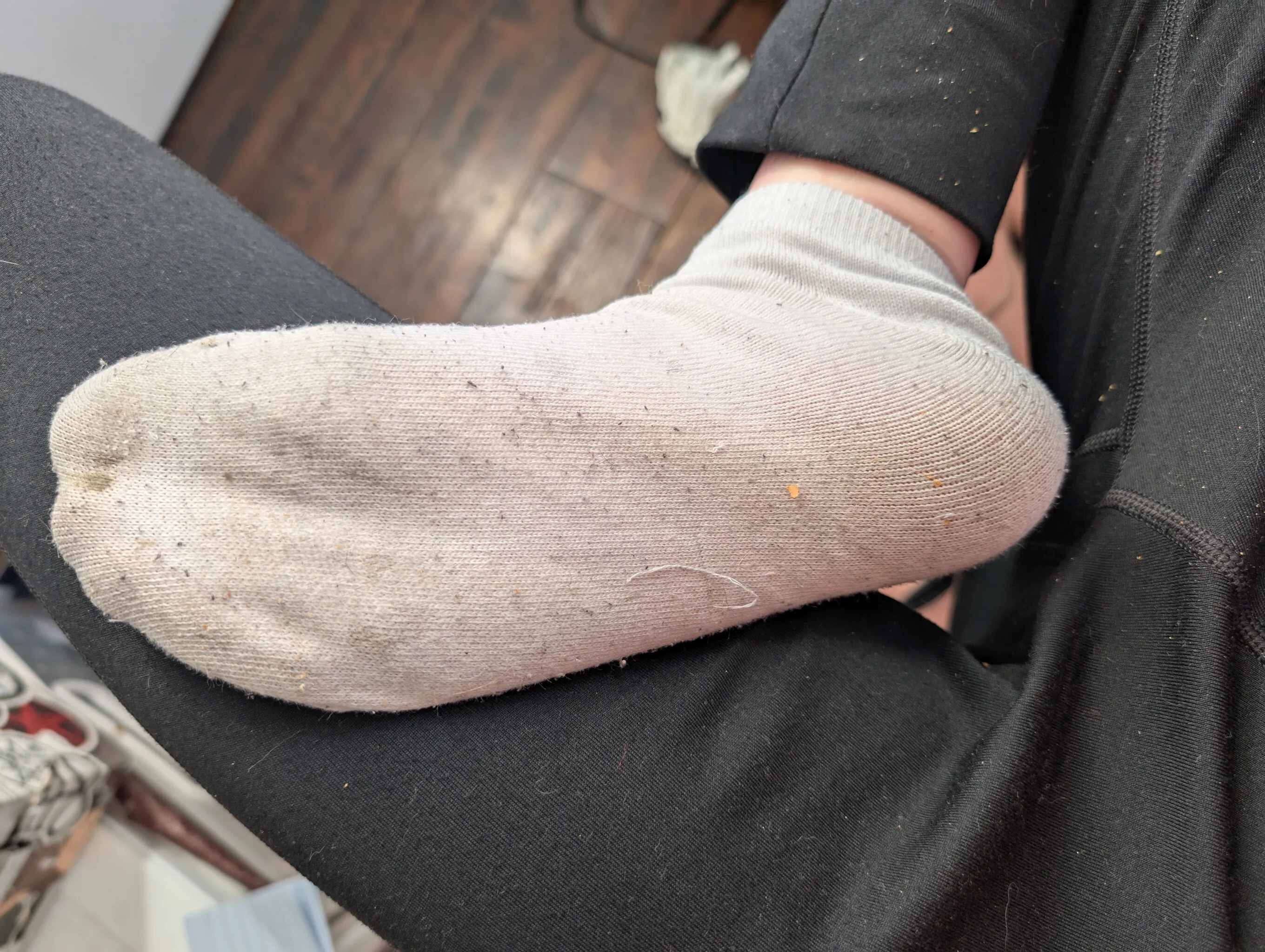 Socks are such a versatile tool in the bedroom when they're as sweaty and stinky as mine are after a day running errands. They can be a gag, they can be a fleshlight, they can be a blindfold.....