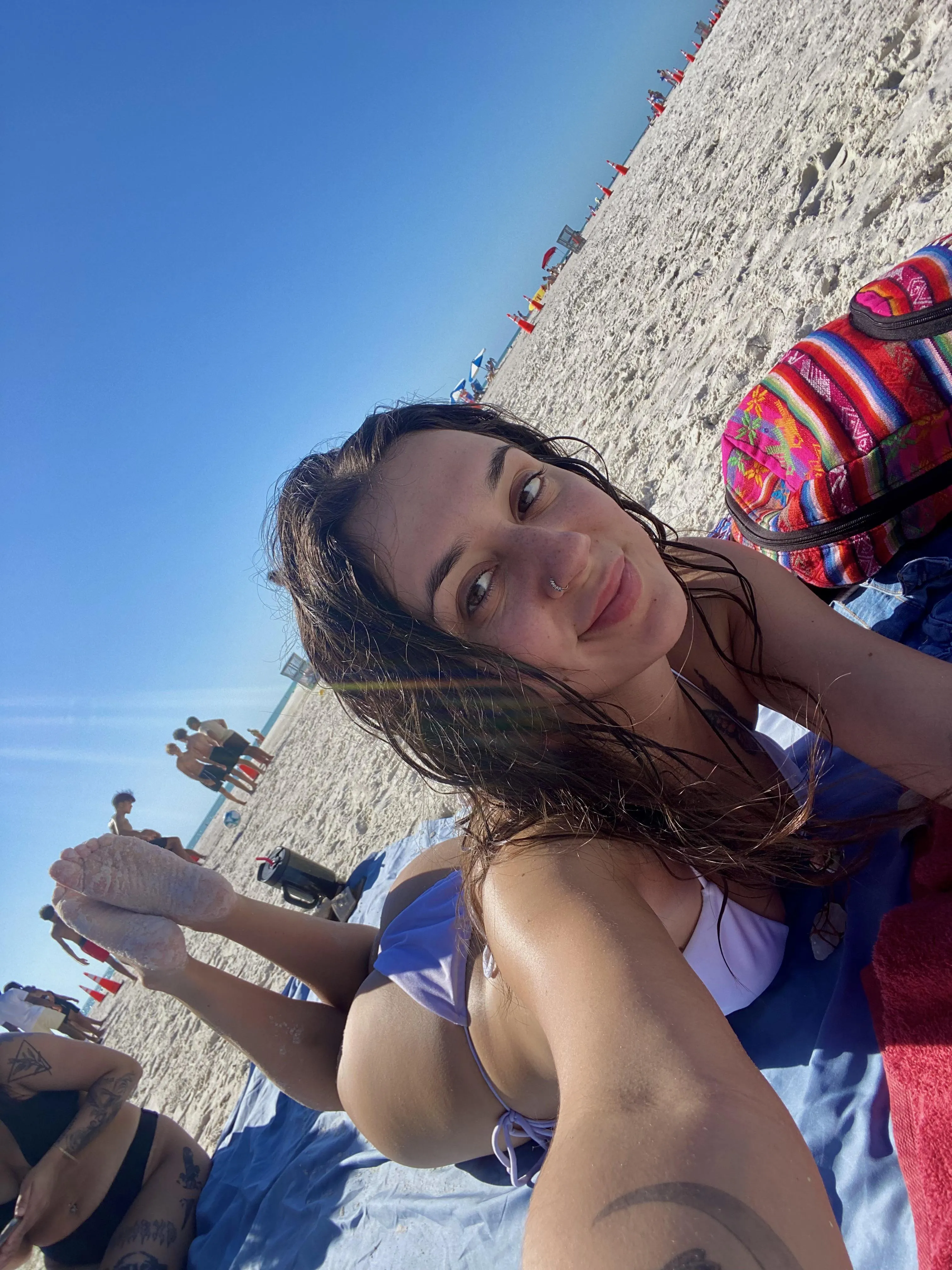 Sun kissed ass and sandy soles