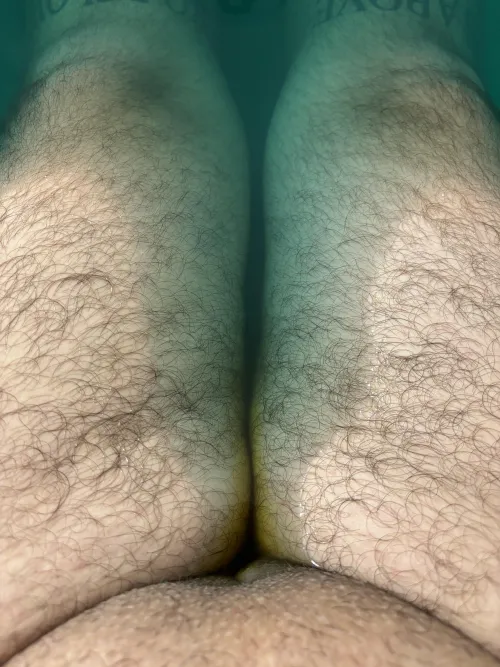 A puddle of pee in my bath. Love how yellow it is against the green bath bomb!