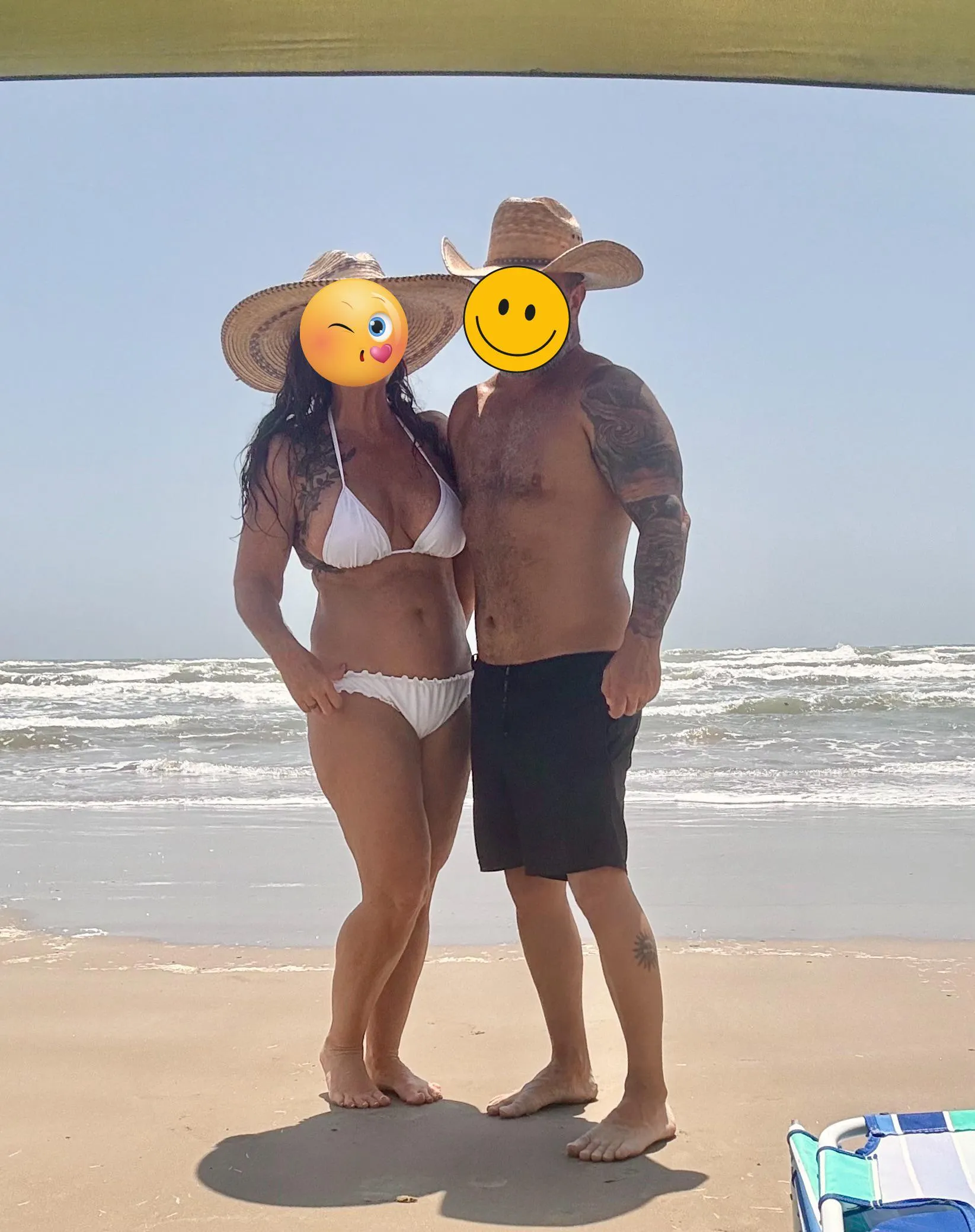 Beach time together (62F) (57M) we love showing ourselves off