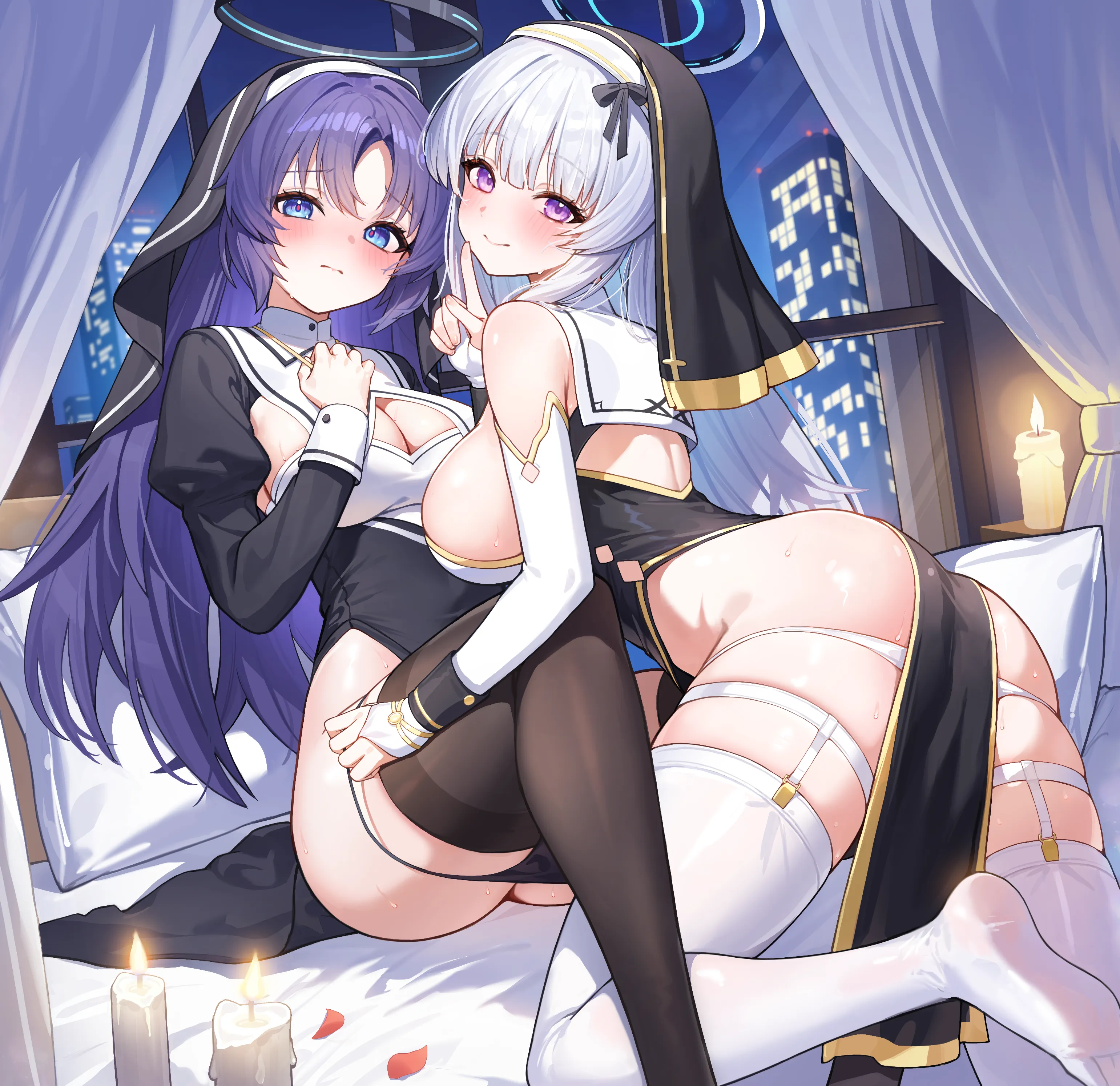 Naughty nuns Yuuka and Noa