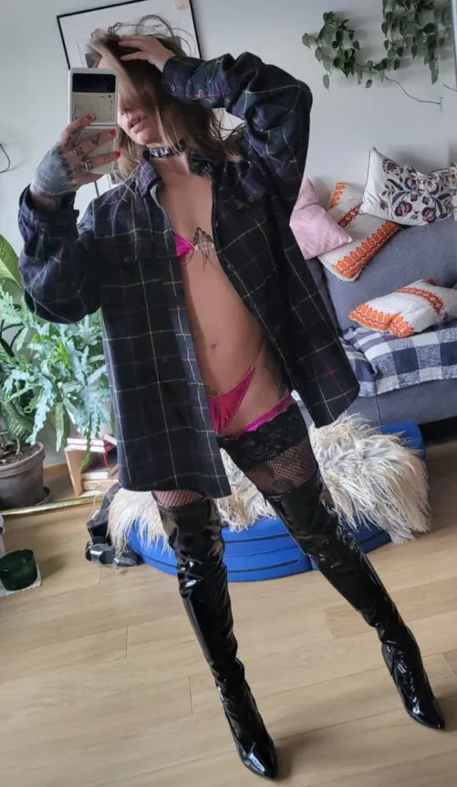 Wearing your shirt babe