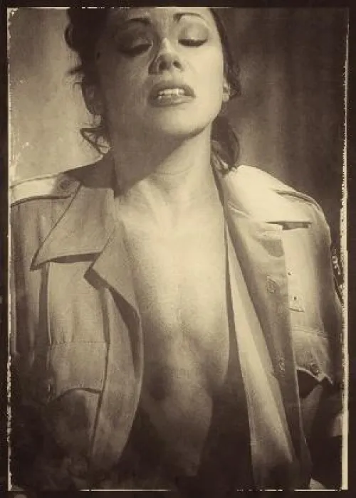 A curious image of an unnamed  prison guard taken from the archives.