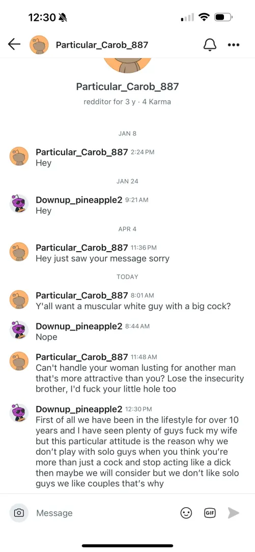 Did not like no for an answer so this was the response