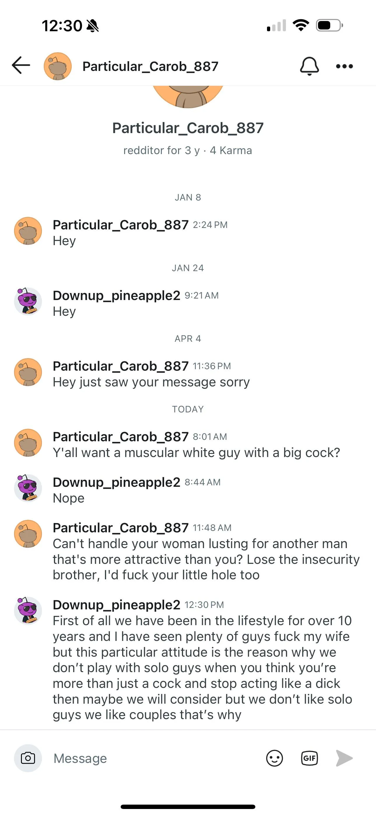 Did not like no for an answer so this was the response