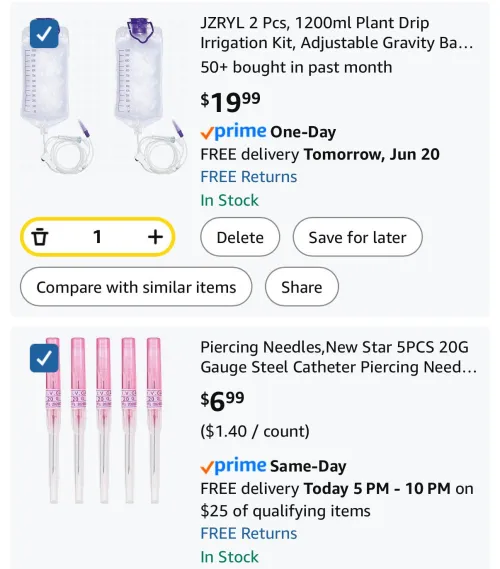 Do these products look right for saline inflation?