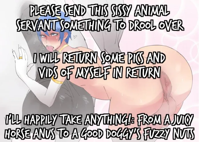 I'd be more than happy to show my loyalty to an animal's genitals