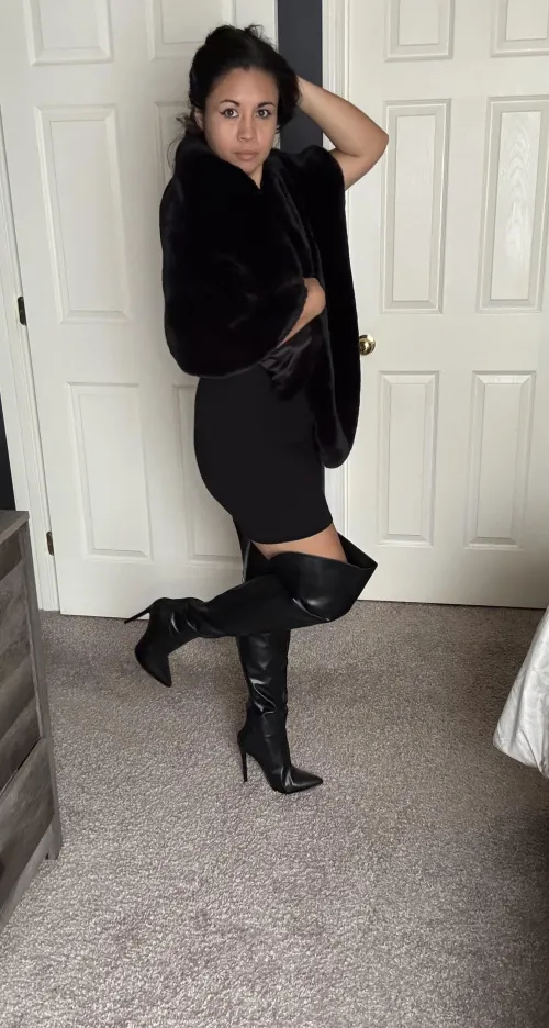 I’m always looking to wear these boots with fur.