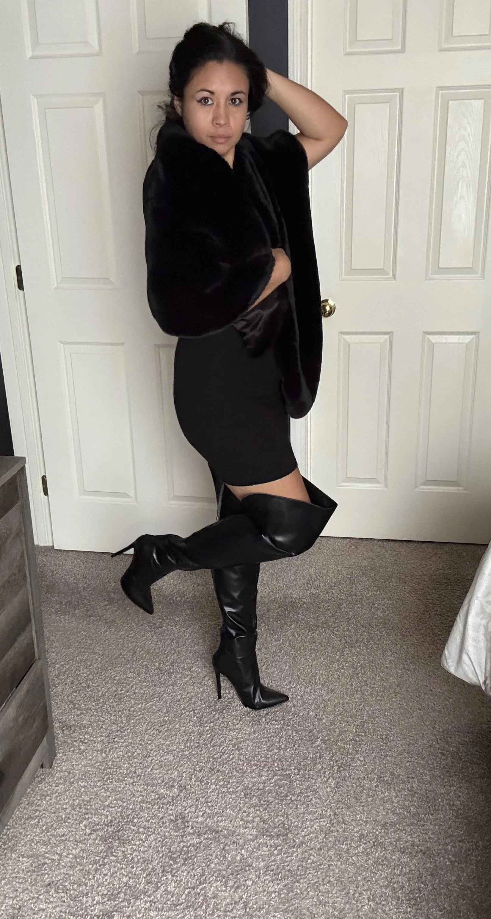 I’m always looking to wear these boots with fur.