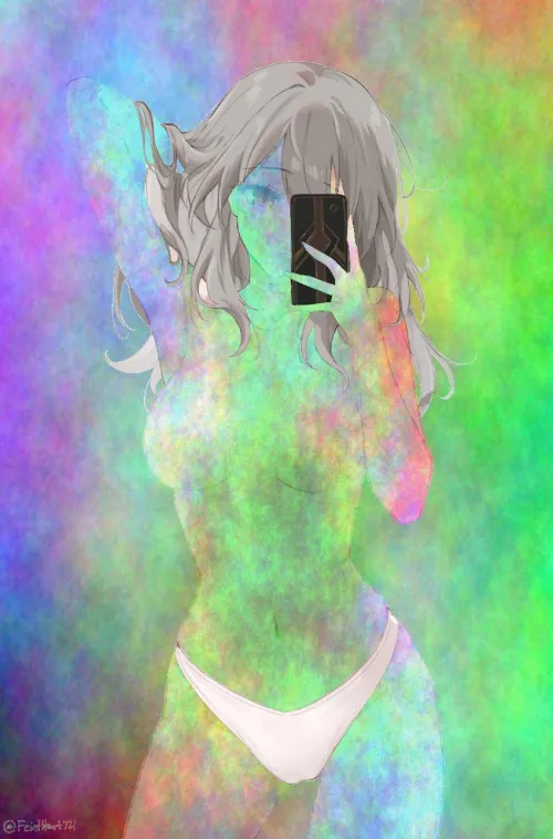 just the hint of her feminine curves