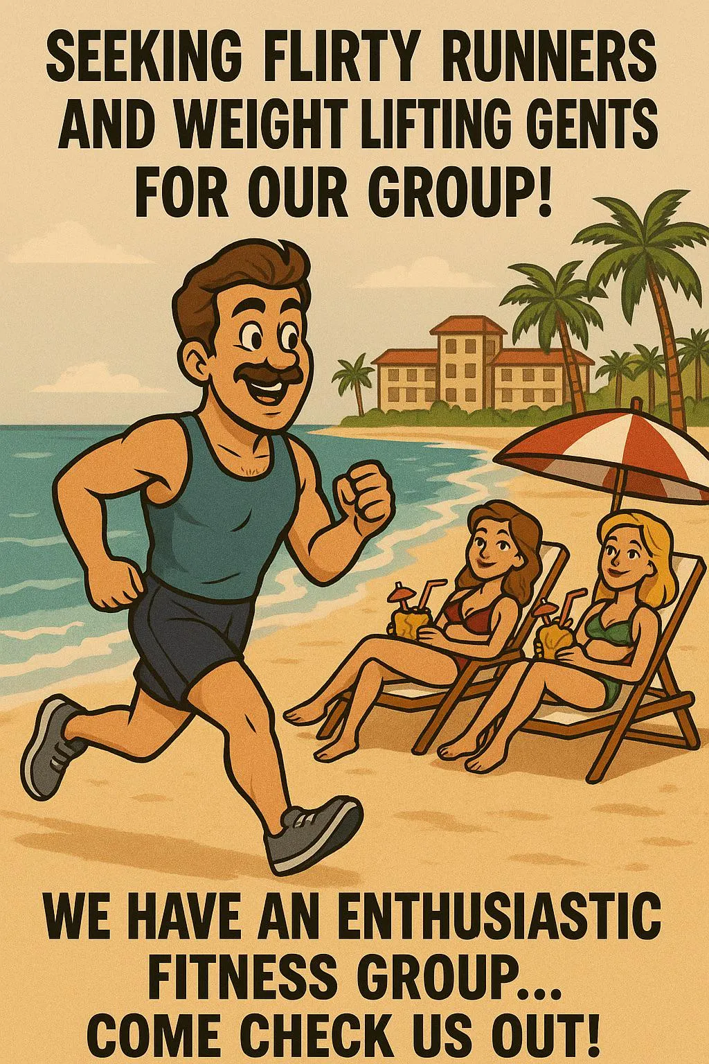 Men, you are up!  We are searching for fellow fitness enthusiasts for the summer?