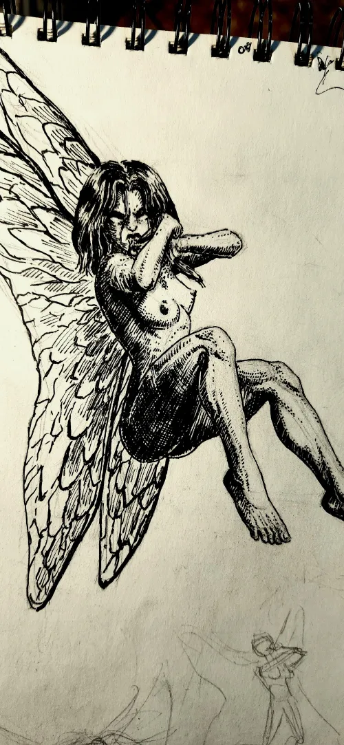 Pen and ink on paper by me