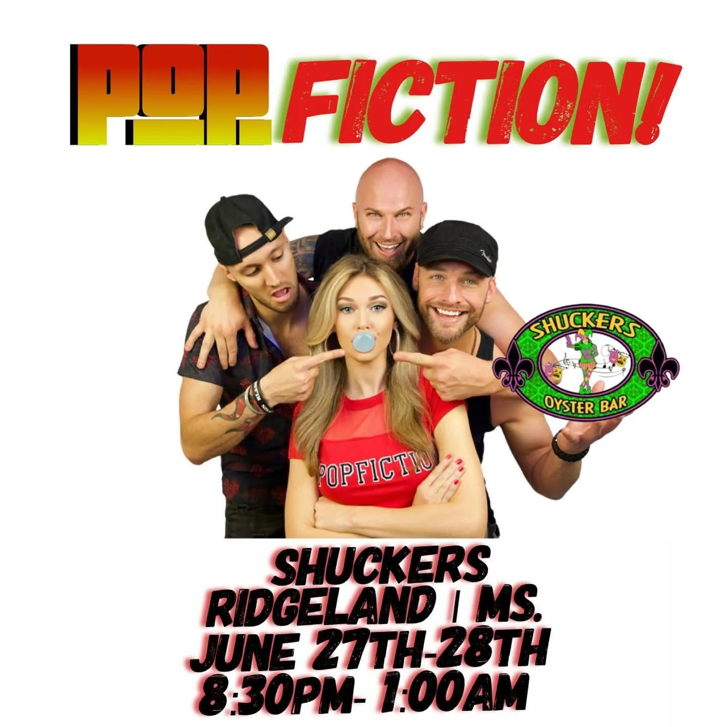 Shuckers June 27th!       Couple’s date couples and females only this time.