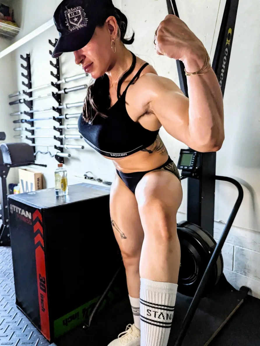 Sweaty and rock hard