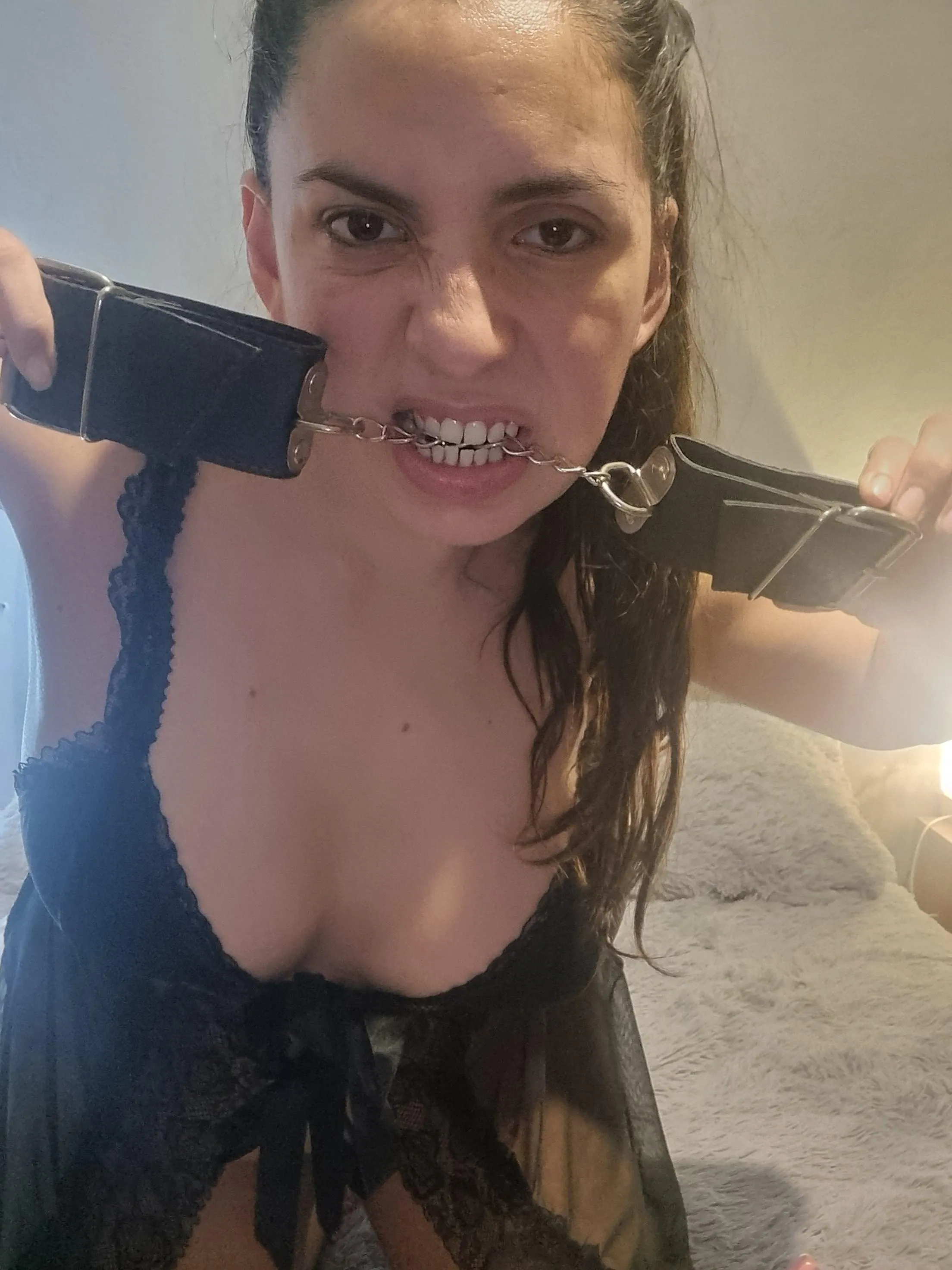 When I bite the cuffs… it means I already know who I'm tying up....