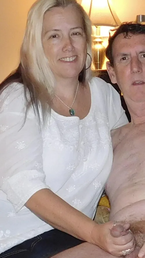 Making it squirt for her friend who wanted to see it and take our picture!