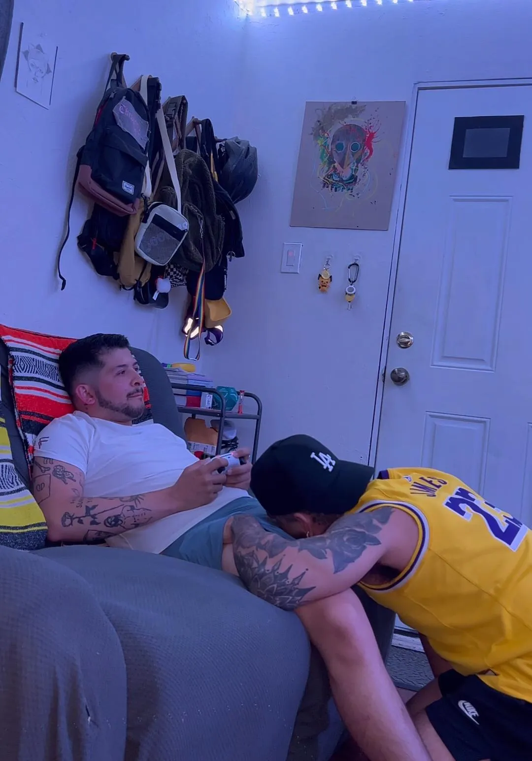 Bro is begging and crying for my controller to play. But I am not giving so easily. #gamingbro