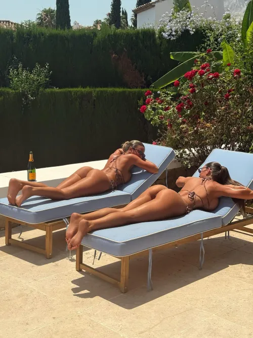 Don't mind me, just looking for a new girlfriend to sunbathe with.