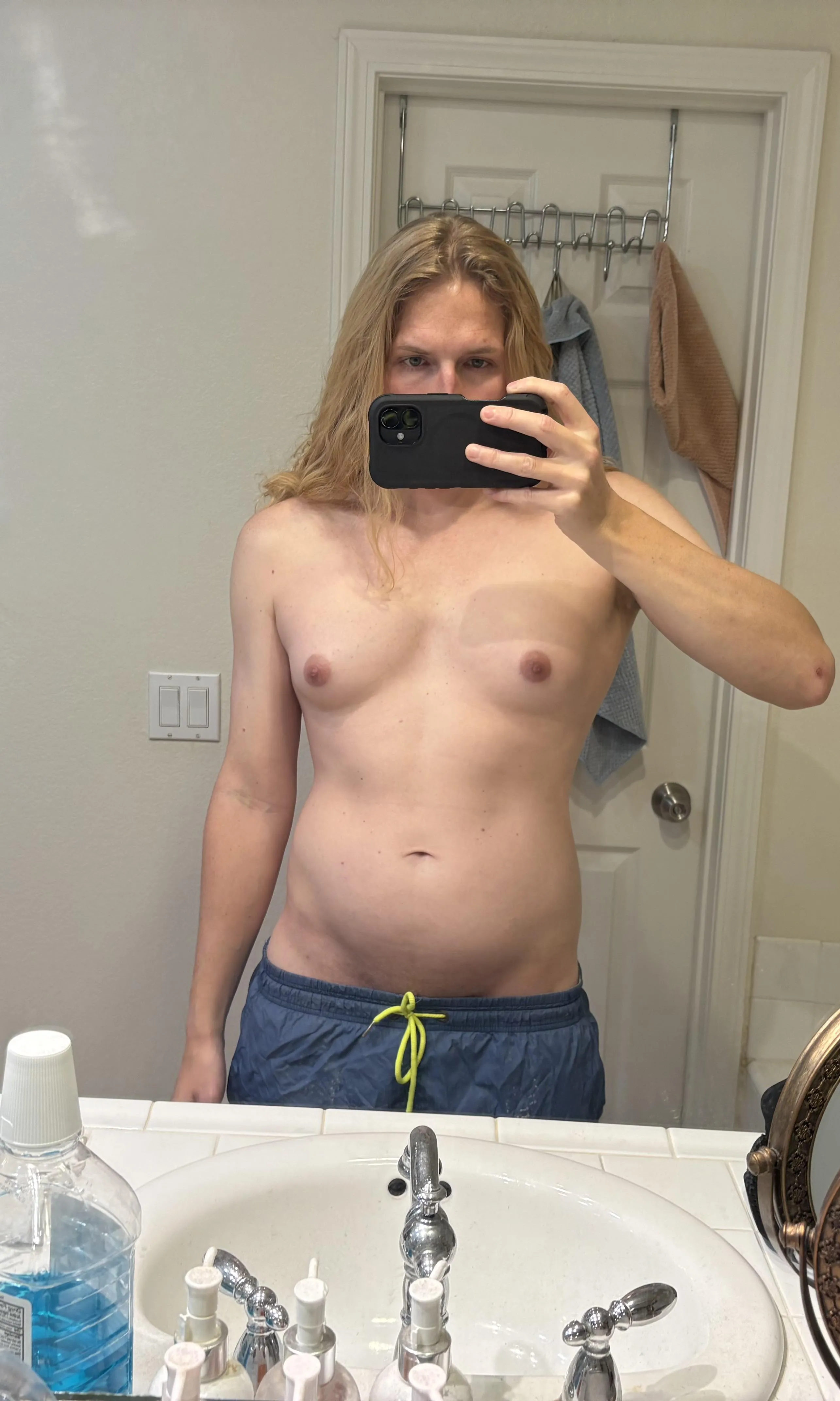 HRT for 2ish years (4 months with optimal levels). Not out to my friends yet but keep getting invited to pool parties. I think I still have a more masculine body for now but wanted to check with someone if I look reasonable enough in a boy’s suit to no