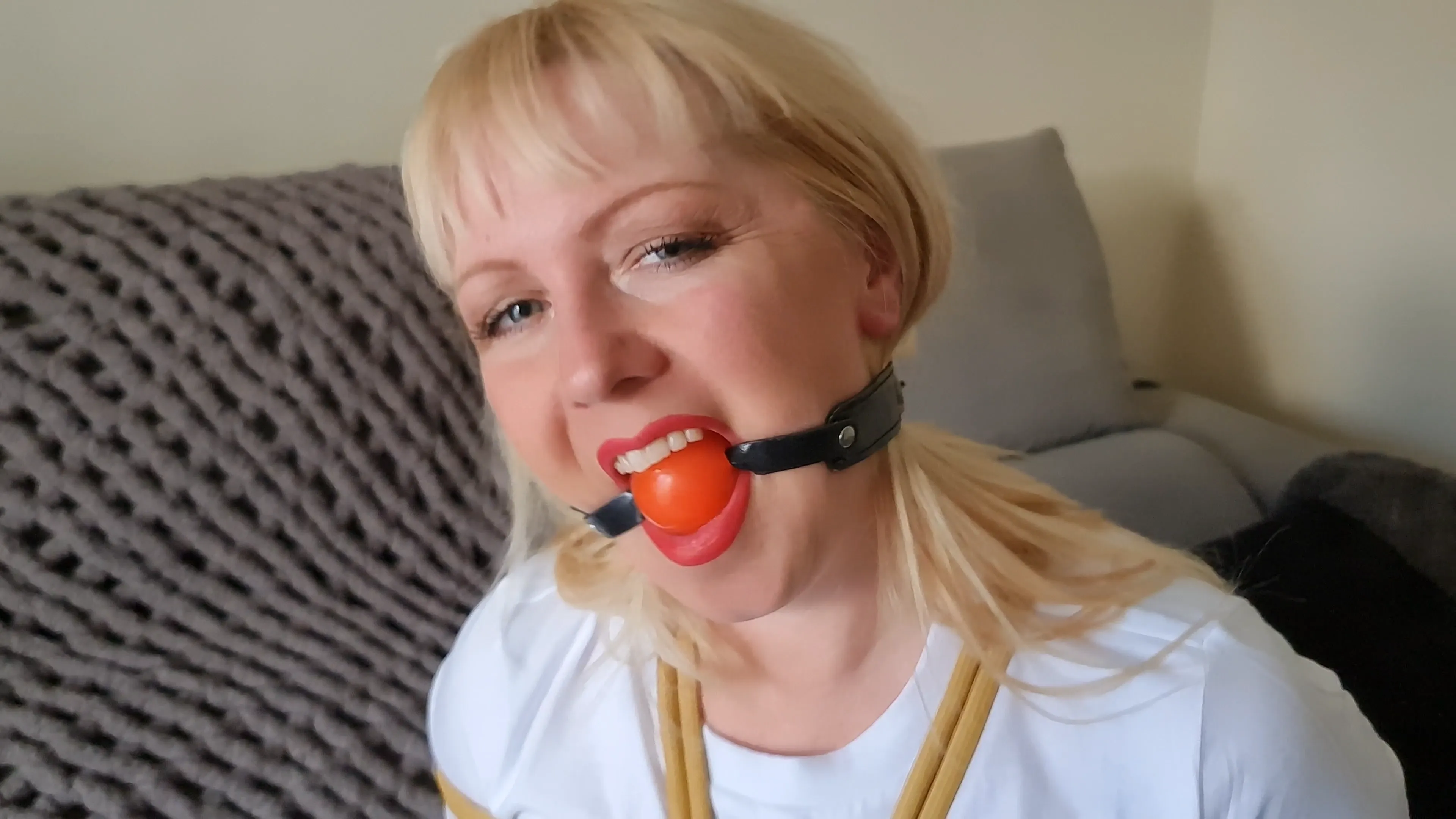 I'm always smiling while I'm gagged