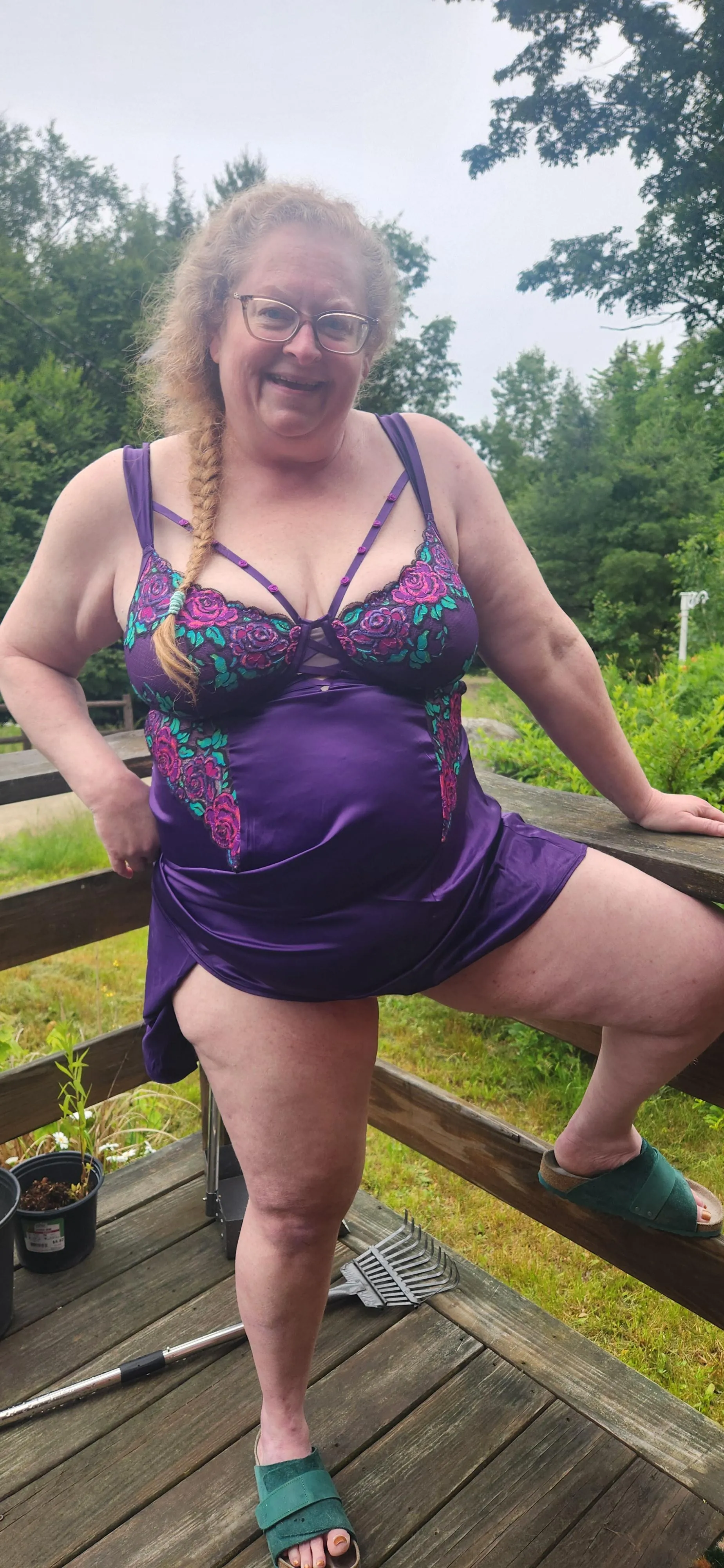 Beautiful Wife Showing off Outside