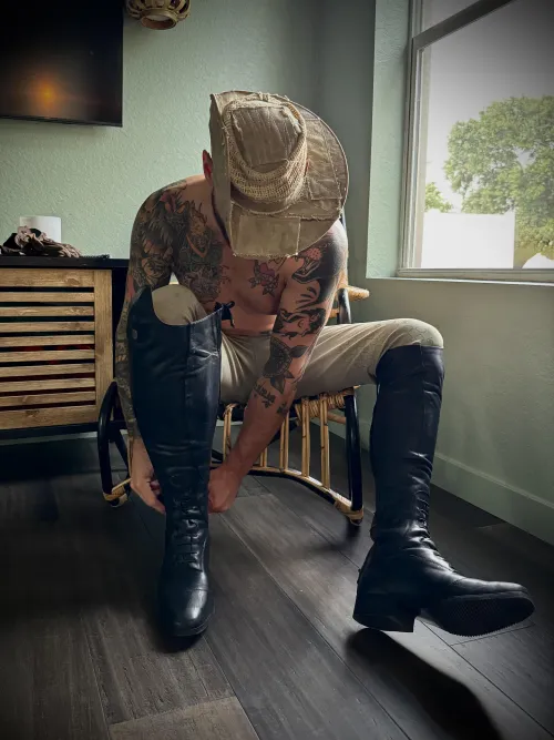 High boots, low tolerance for for disobedience.