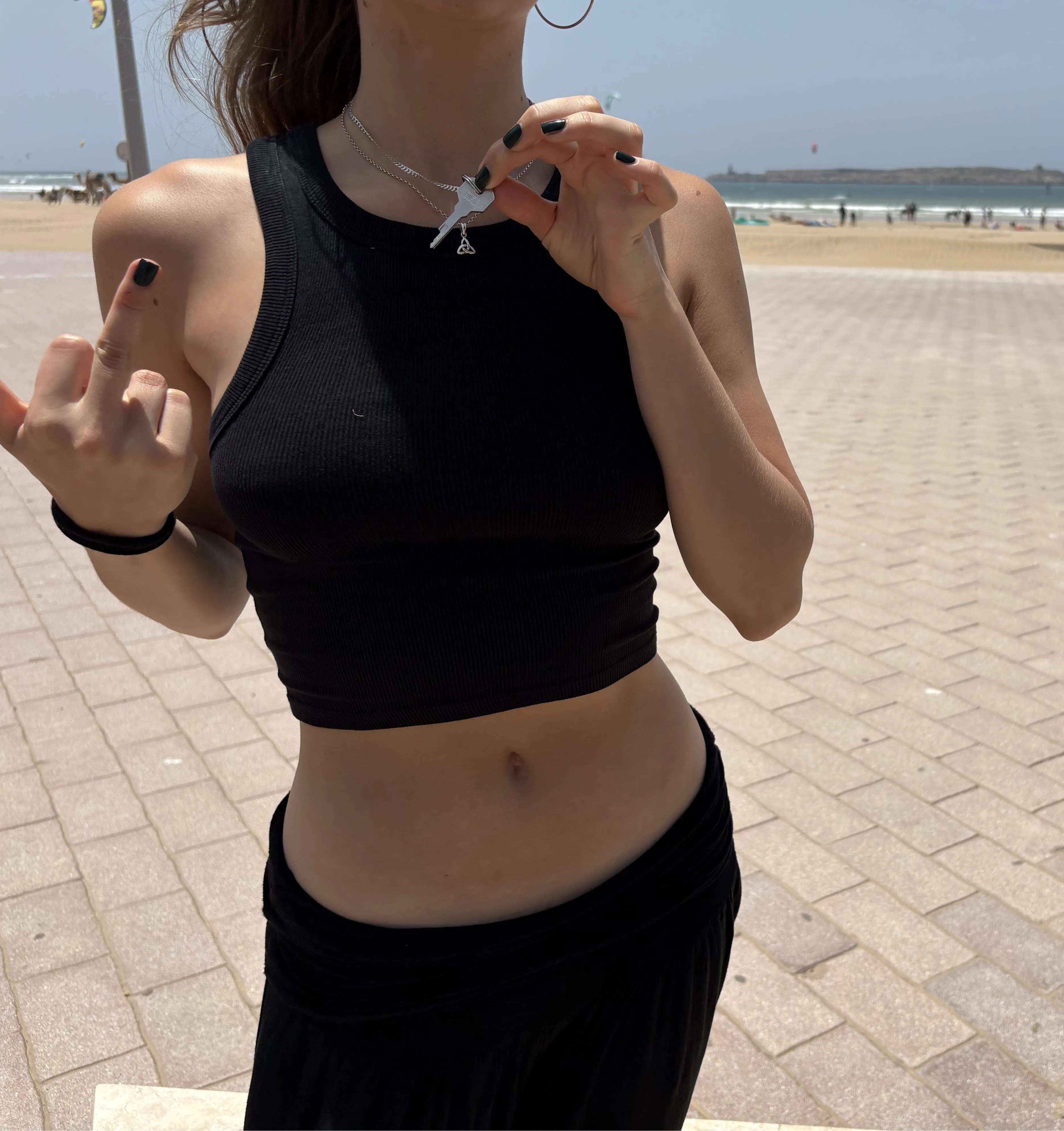 how would you like it if i threw the key into the sea? you’d have to dive in to find it, and everyone would see your cage through your swim shorts.