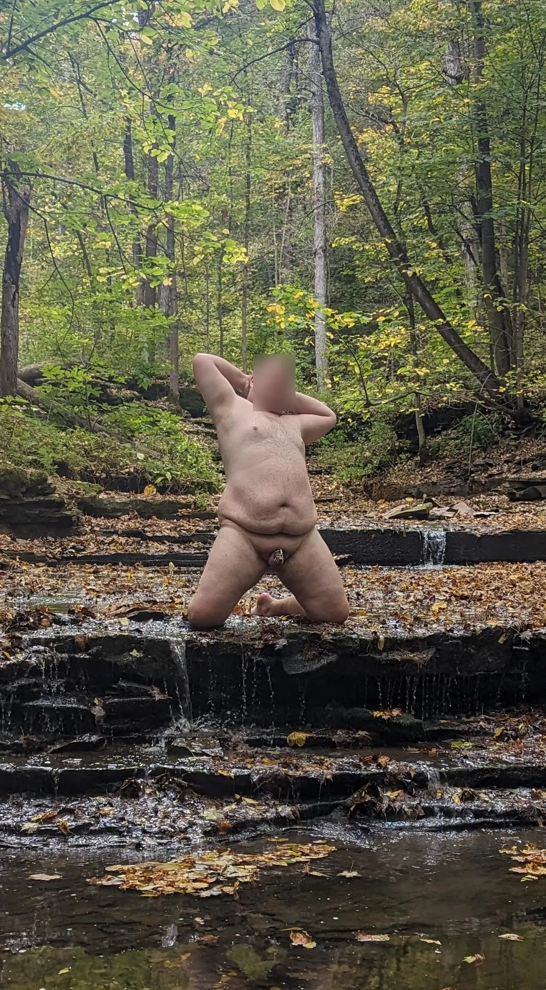 I seem to always take off my clothes when hiking.