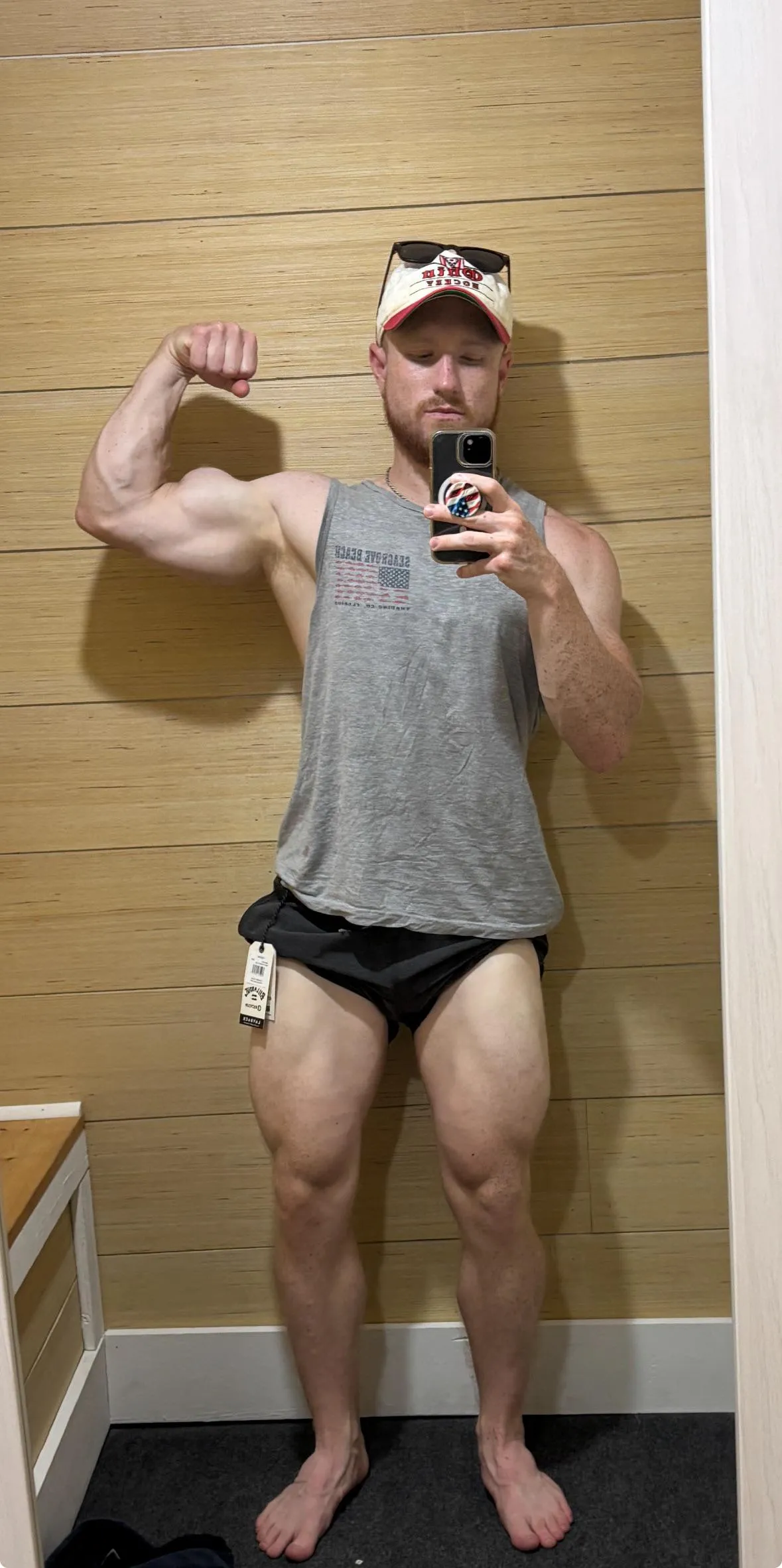 In the changing room