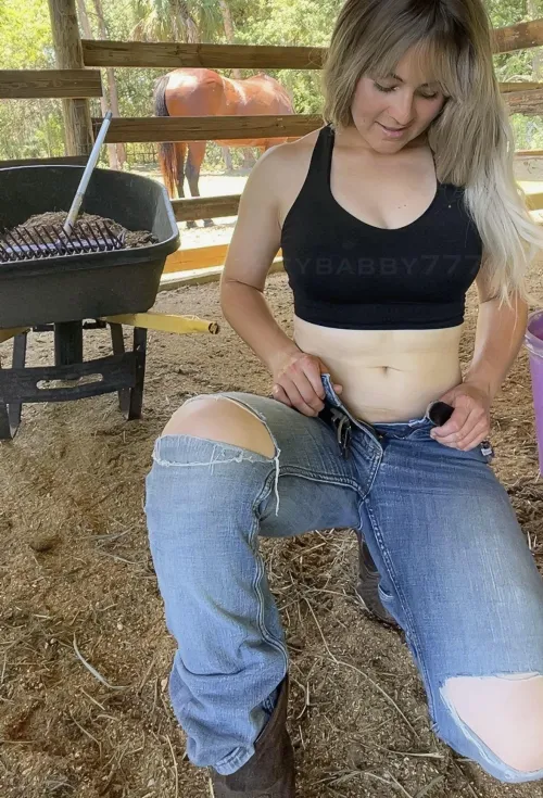 Needing a break from the barn chores