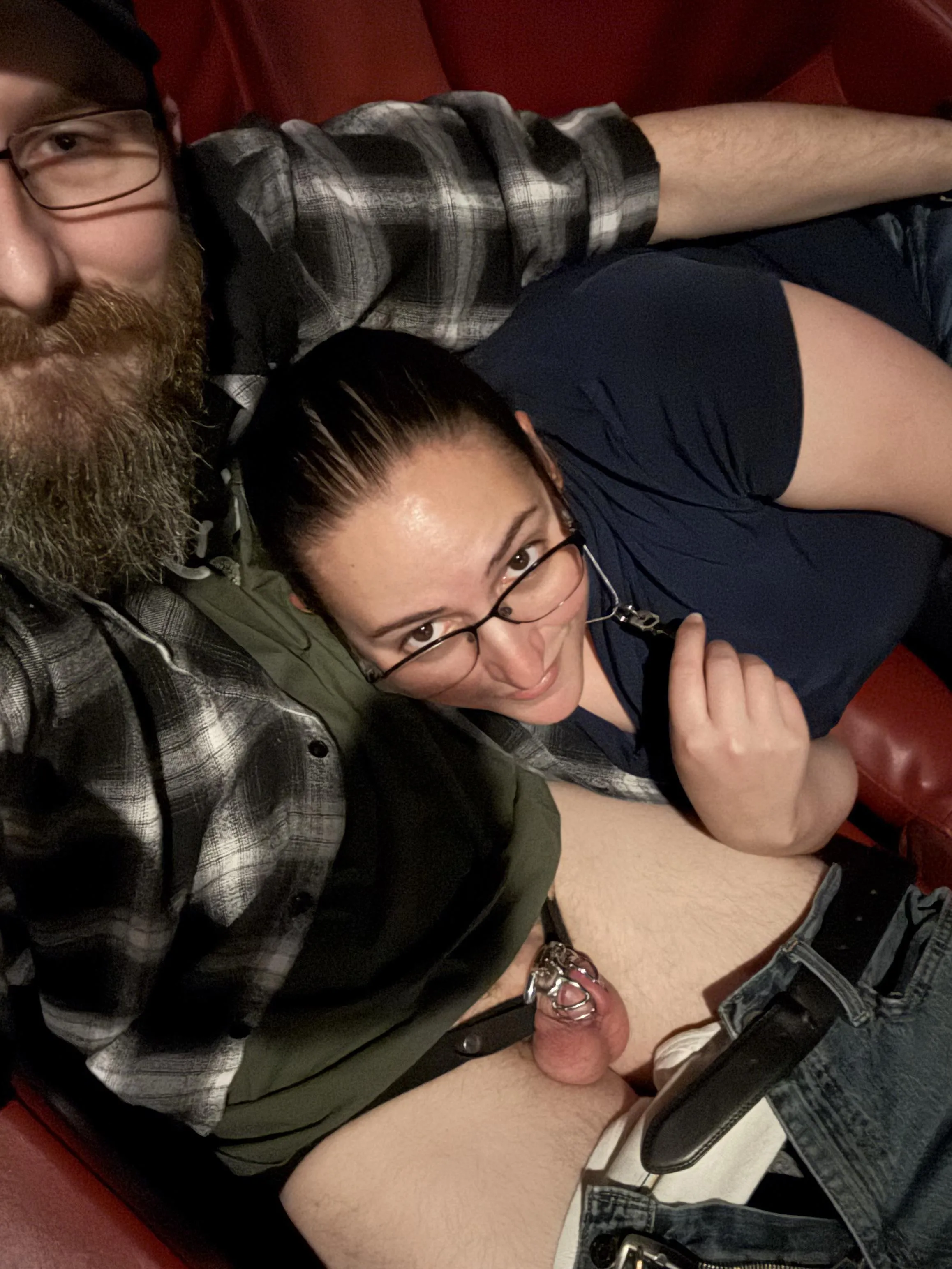 Risky photo my wife and I took at the movies