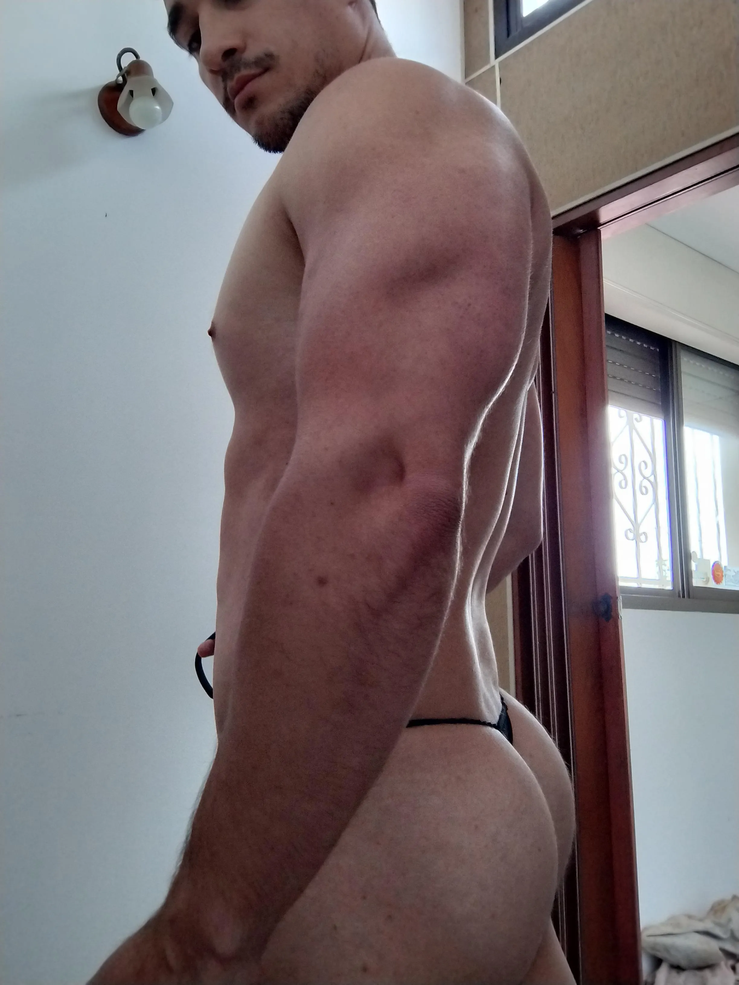 Wearing my partner's thong 🤣