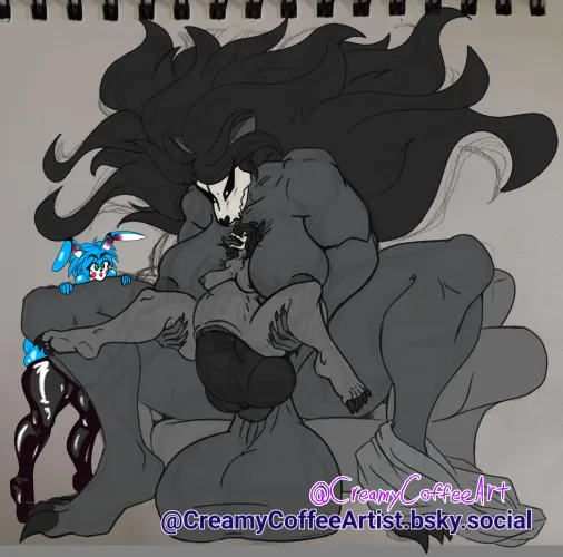 Big girl showing appreciation (CreamyCoffeeArt)