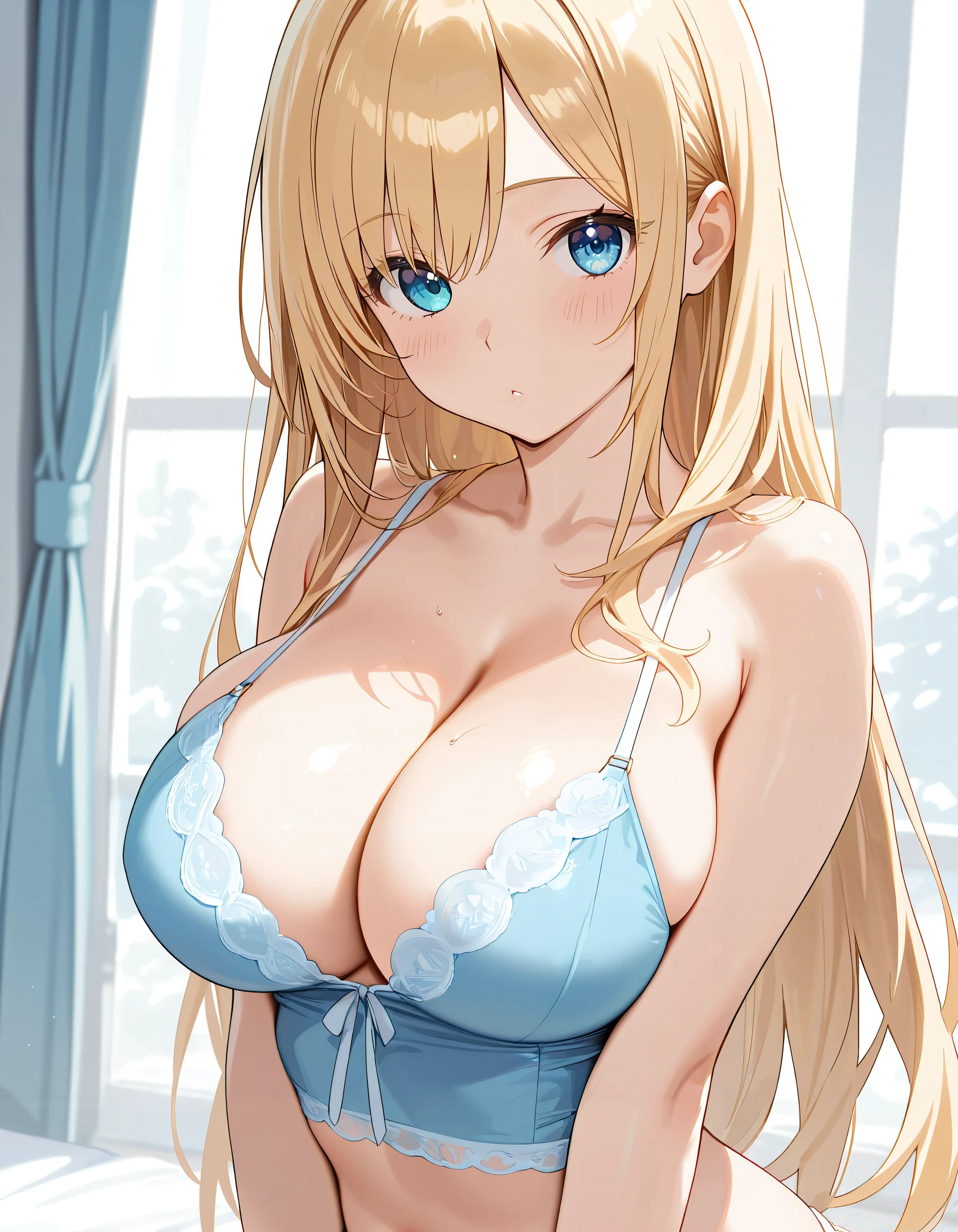 Blonde girl with huge personalities